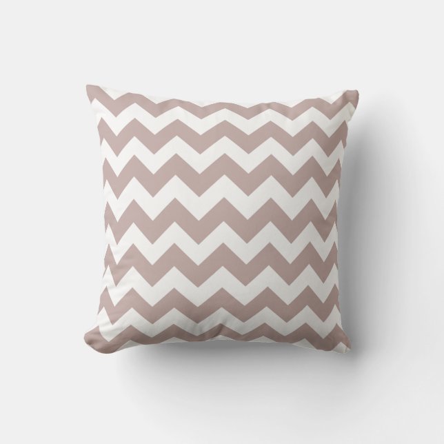 Lily et White Chevron Zig Zag Coussin (Recto)