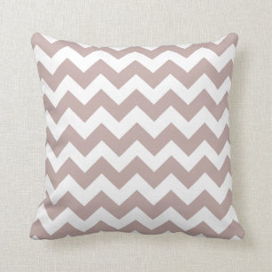 Lily et White Chevron Zig Zag Coussin