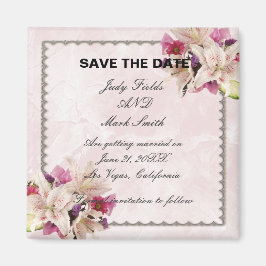 Lily florrosa Marmorhochzeit rettet das Datum Magnet