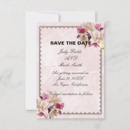 Lily florrosa Marmorhochzeit rettet das Datum RSVP Karte