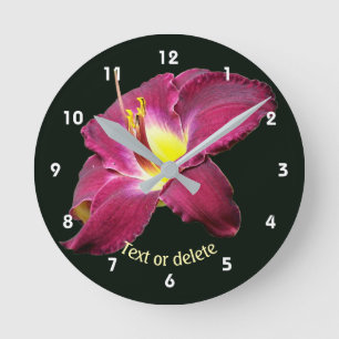 Lily Flower Personalisiert Runde Wanduhr