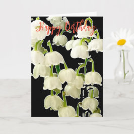 LILY FLOWERS PHOTO BIRTHDAY CARD KARTE