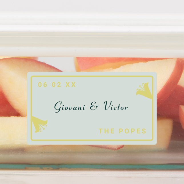 Lily Frame Wedding Favor Etiketten (Befestigt)