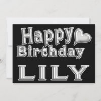 Lily Joyeux Anniversaire Carte Carte de vœux avec 