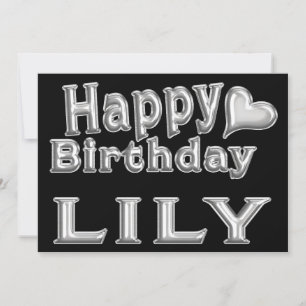 Lily Joyeux Anniversaire Carte Carte de vœux avec 