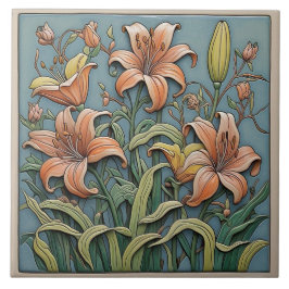 Lily - Kunsthandwerk Keramik Tile Fliese