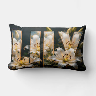 Lily Luxus-Botanik-Blumendekor Lendenkissen