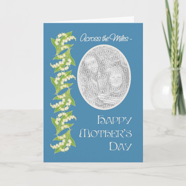 Lily Mthers Day Foto Card Blue: Über die Meilen hi Karte (Vorderseite)