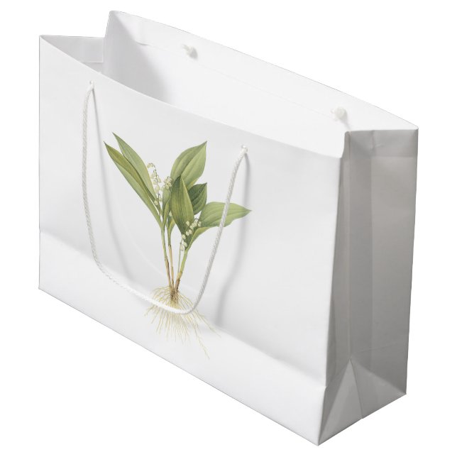 Lily-of-the-tal(Convallaria majalis) by Redouté Große Geschenktüte (Vorderseite Schrägansicht)
