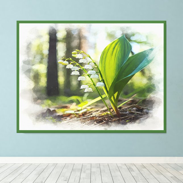 Lily of the tal National Blume Finnland | Leinwanddruck (Insitu (Holzboden))