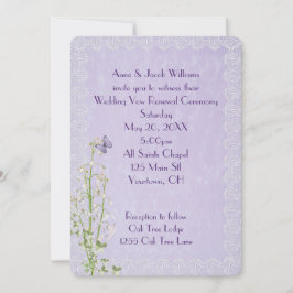 Lily of the Valley and Wedding Lace Einladung