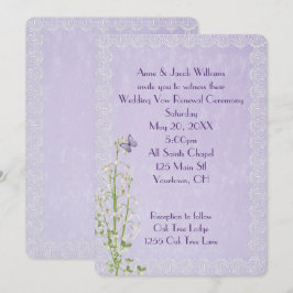 Lily of the Valley and Wedding Lace Einladung