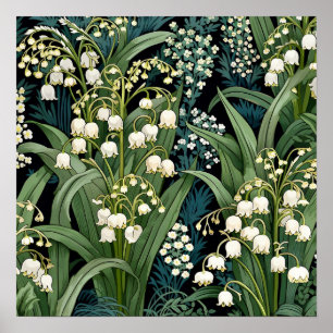 Lily of the Valley Art Print Poster