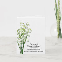 Lily of the Valley Beileid Danke von der Familie