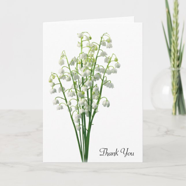 Lily of the Valley Beileid Vielen Dank Karte (Vorderseite)