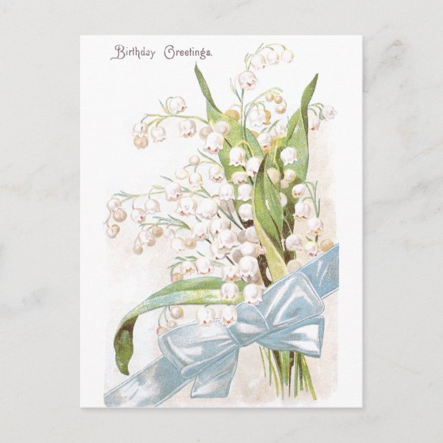 Lily of the Valley Birthday Postkarte (Vorderseite)
