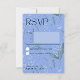 Lily of the Valley - Blue Collation UAWG RSVP Karte