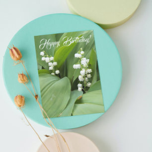 Lily of the Valley Blume Floral Geburtstag Karte