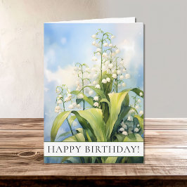 Lily of the Valley Blume Happy Birthday Karte