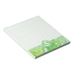 Lily of the Valley Blume Monogram Lined Notizblock