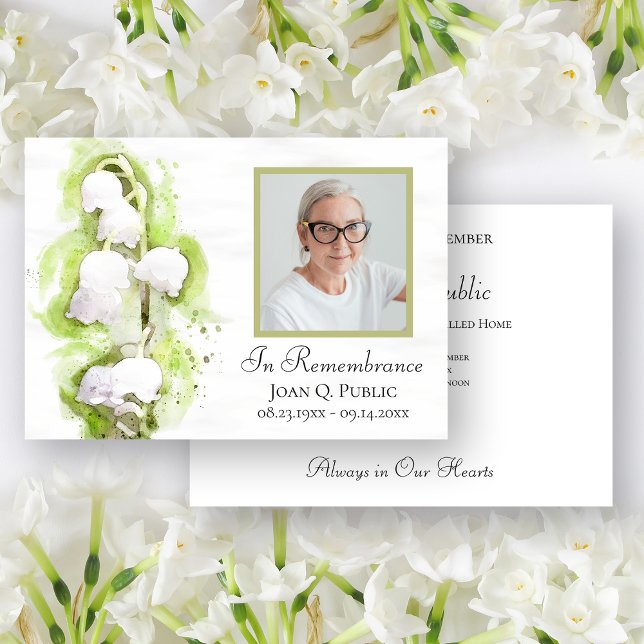 Lily of the Valley Blume Totenjahr Einladung (Von Creator hochgeladen)