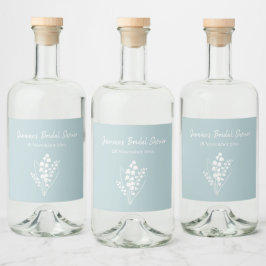 Lily of the Valley Bouquet Brautparty Alkoholflaschenetikett