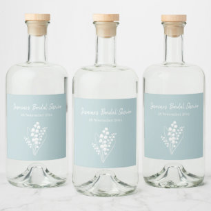 Lily of the Valley Bouquet Brautparty Alkoholflaschenetikett