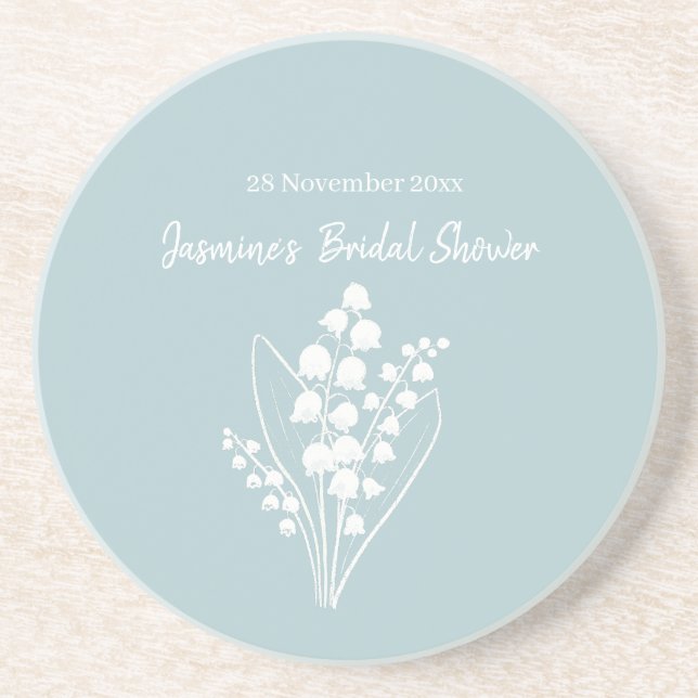 Lily of the Valley Bouquet Brautparty Getränkeuntersetzer (Vorne)