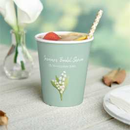 Lily of the Valley Bouquet Brautparty Pappbecher