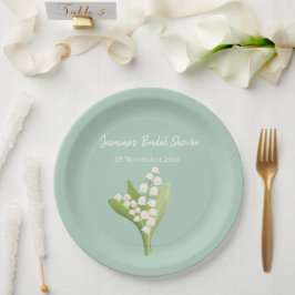 Lily of the Valley Bouquet Brautparty Pappteller