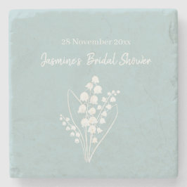Lily of the Valley Bouquet Brautparty Steinuntersetzer