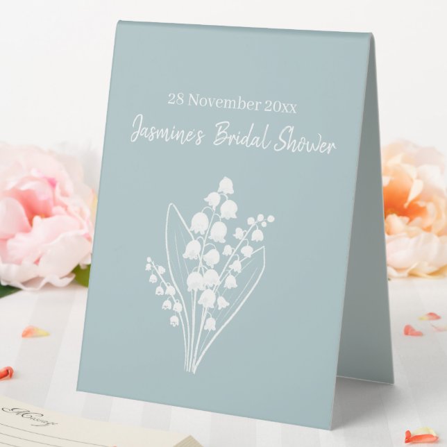 Lily of the Valley Bouquet Brautparty Tischaufsteller (In Situ (Hochzeit))