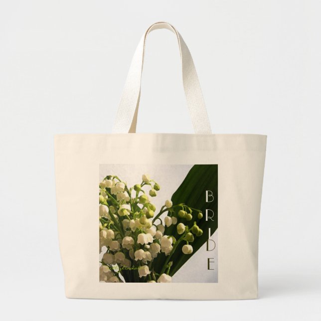 Lily of the Valley Bride's Bag Jumbo Stoffbeutel (Vorne)