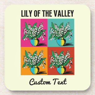 Lily of the Valley Colorful May Birth Month Blume Getränkeuntersetzer