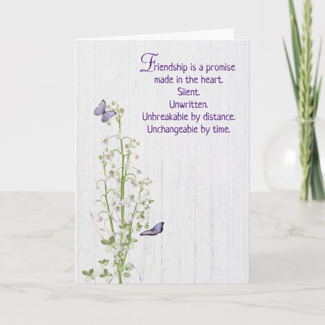 Lily of the Valley Danke für den Freund Karte (Vorderseite)