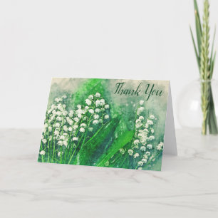 Lily of the Valley Dankeschön Card Dankeskarte