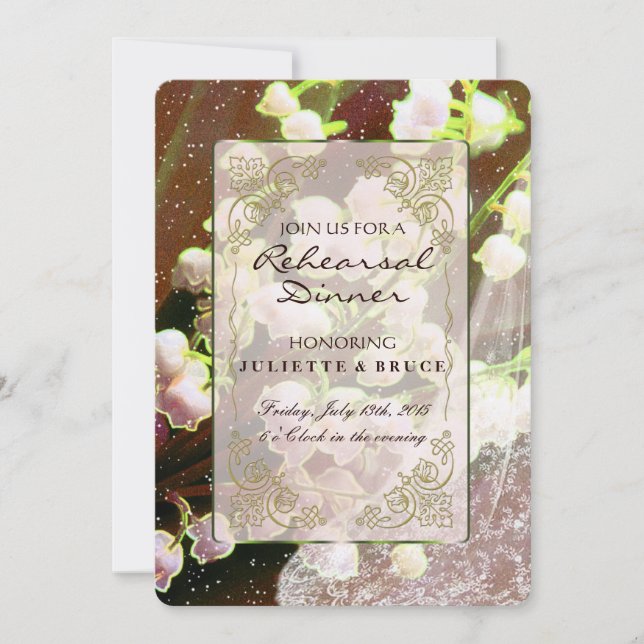 Lily of the Valley ~ Einladung Hochzeitskollektion (Vorderseite)