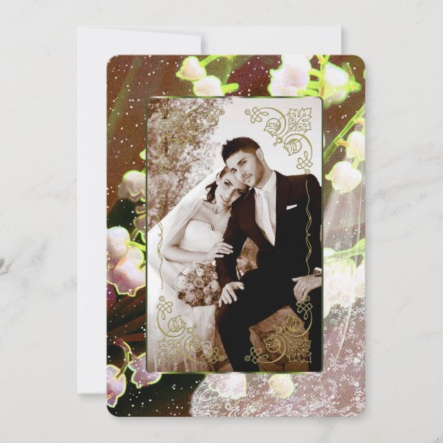 Lily of the Valley ~ Einladung Hochzeitskollektion (Vorderseite)