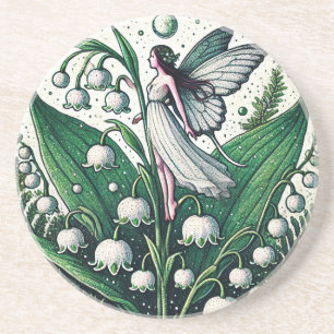 Lily of the Valley Fairy Illustration Spring Getränkeuntersetzer