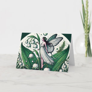 Lily of the Valley Fairy Illustration Spring Karte