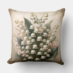 Lily of the Valley Fleur de Naissance Coussin Jeta