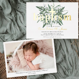 Lily of the Valley | Floral Gold Baptisse Foto Folieneinladung