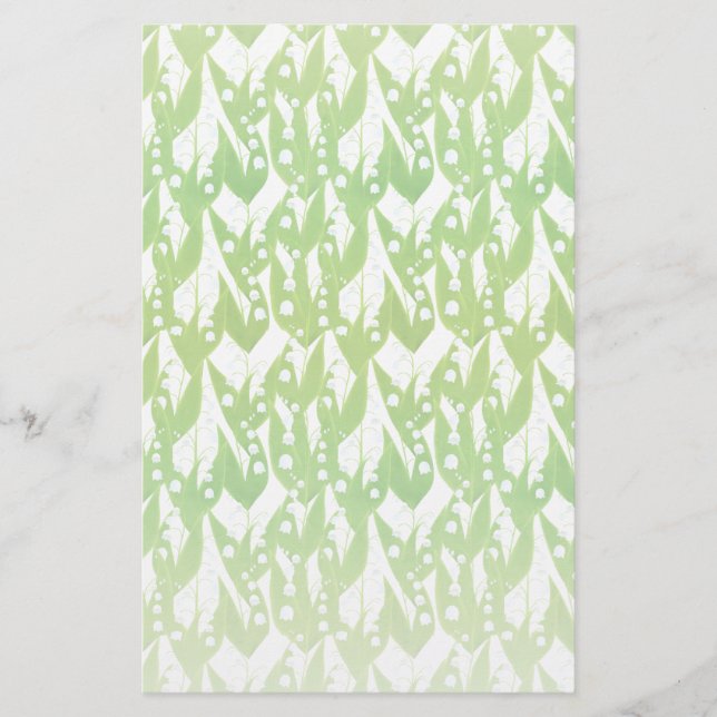 Lily of the Valley Floral Pattern Briefpapier (Vorderseite)