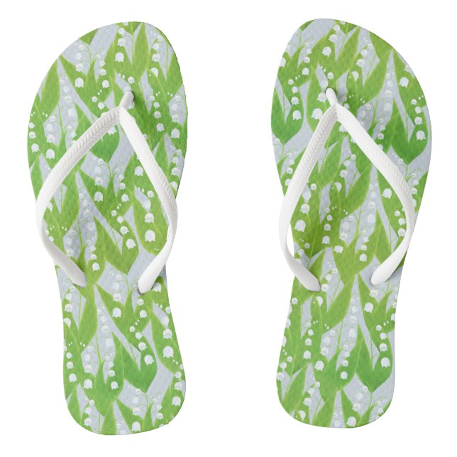 Lily of the Valley Floral Pattern Flip Flops (Fußbett)