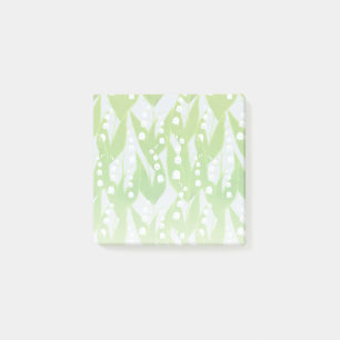 Lily of the Valley Floral Pattern Post-it Klebezettel