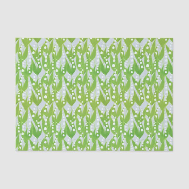 Lily of the Valley Floral Pattern Seidenpapier (Vorderseite)