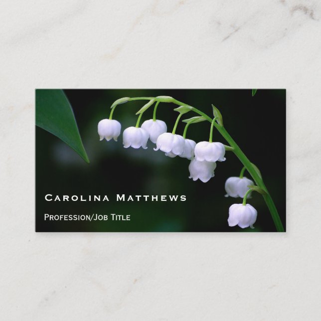 Lily of the Valley Floral Visitenkarte (Vorderseite)