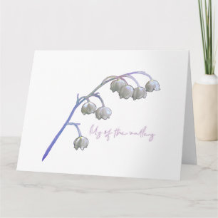 LILY OF THE VALLEY Folded Grußkarte Karte