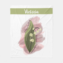 Lily of the Valley Glück Personalisiert White Fleecedecke