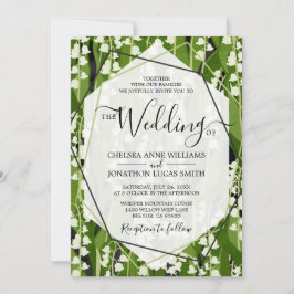 Lily of the Valley Greenery Wedding Einladung